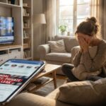 Woman distressed over online privacy data breach news
